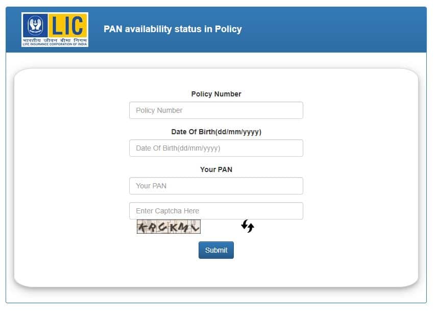 LIC IPO _ Check PAN availability Status online