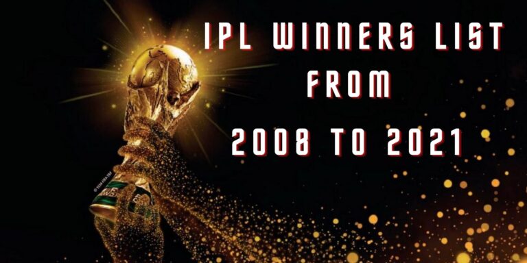 IPL winners list from 2008 to 2021